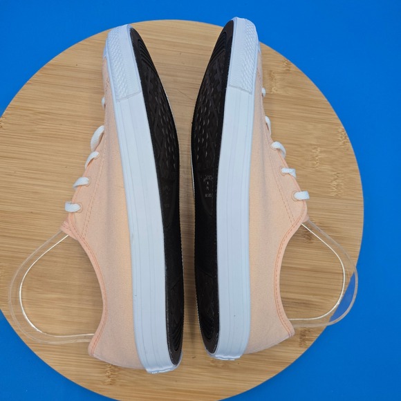 Converse All Star Lightweight Low Top Sneakers Peach Canvas Shoes Womens 8.5 NEW - Picture 6 of 9